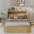 Full Size Murphy Chest Bed with Drawer and Charging Station,  Wood Space-Saving Hidden Folding Beds Chest, Multifunctional Storage Cabinet Bed