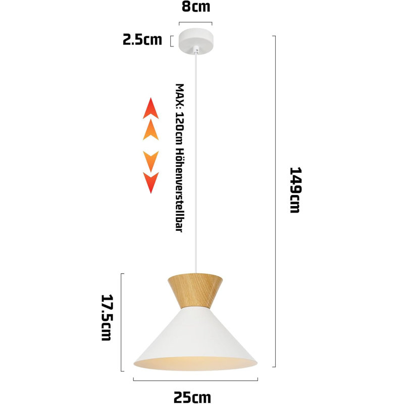 1 - Light Bowl Pendant, Stainless Stee, White