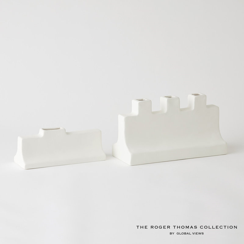 Icon Wide Vase-Matte White-Sm