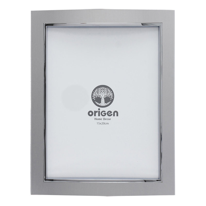 617-Marc-all Silver Metal Picture Frame, 23cm H x 3cm W x 18cm D