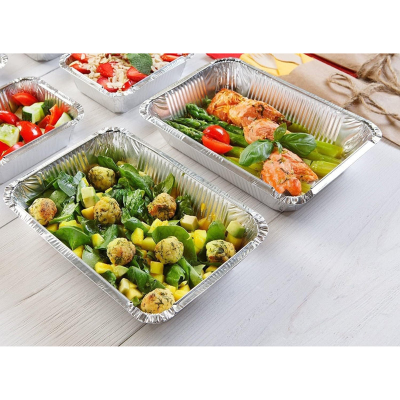 Plateaux de réchaud profonds en aluminium 21 po x 13 po EcoFality