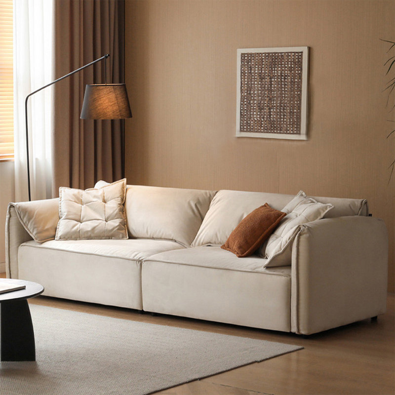 Coussin blanc modulaire 100% polyester, H 31,5 po x l 94,49 po x P 41,34 po
