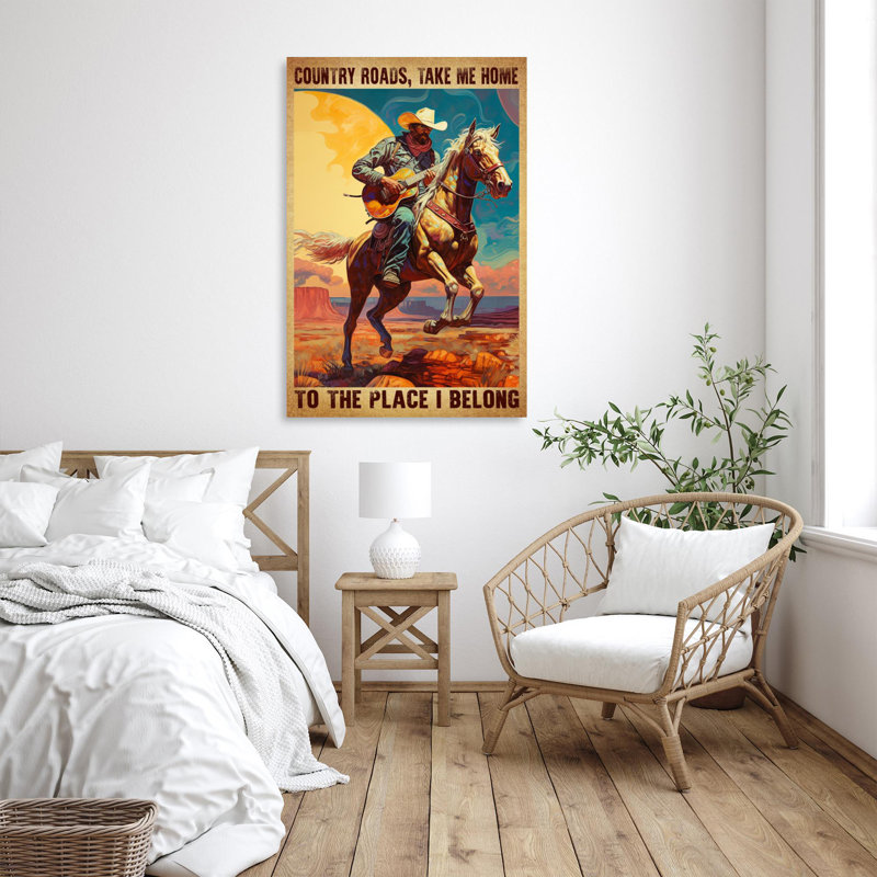 «Country Roads Take Me Home 1», reproduction sur toile, H 20 po x l 16 po x P 1,25 po