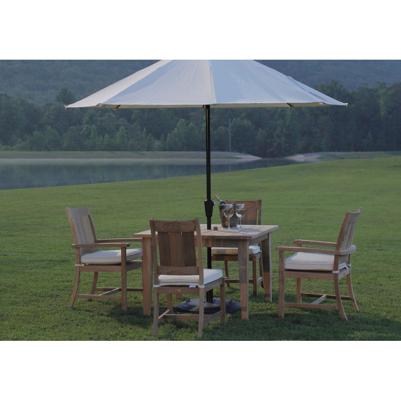 Club Teak Outdoor Dining Table, Oyster Teak
