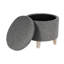 Repose-pieds rond avec rangement HomePop