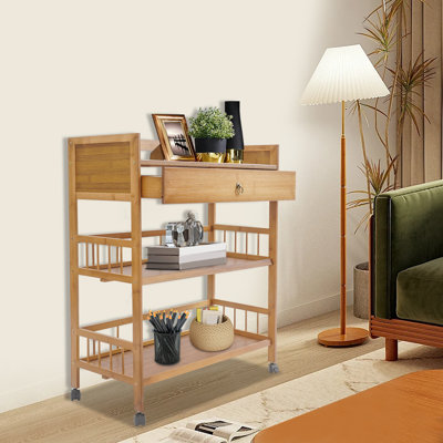 3-Tier Rolling Storage Cart with Drawer
