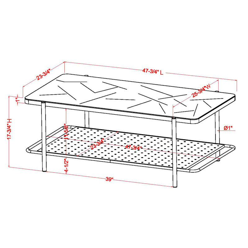 Table basse 47,75 po