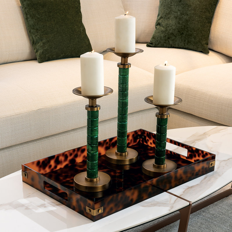 Jade Garden Candlesticks (Set/3), Green