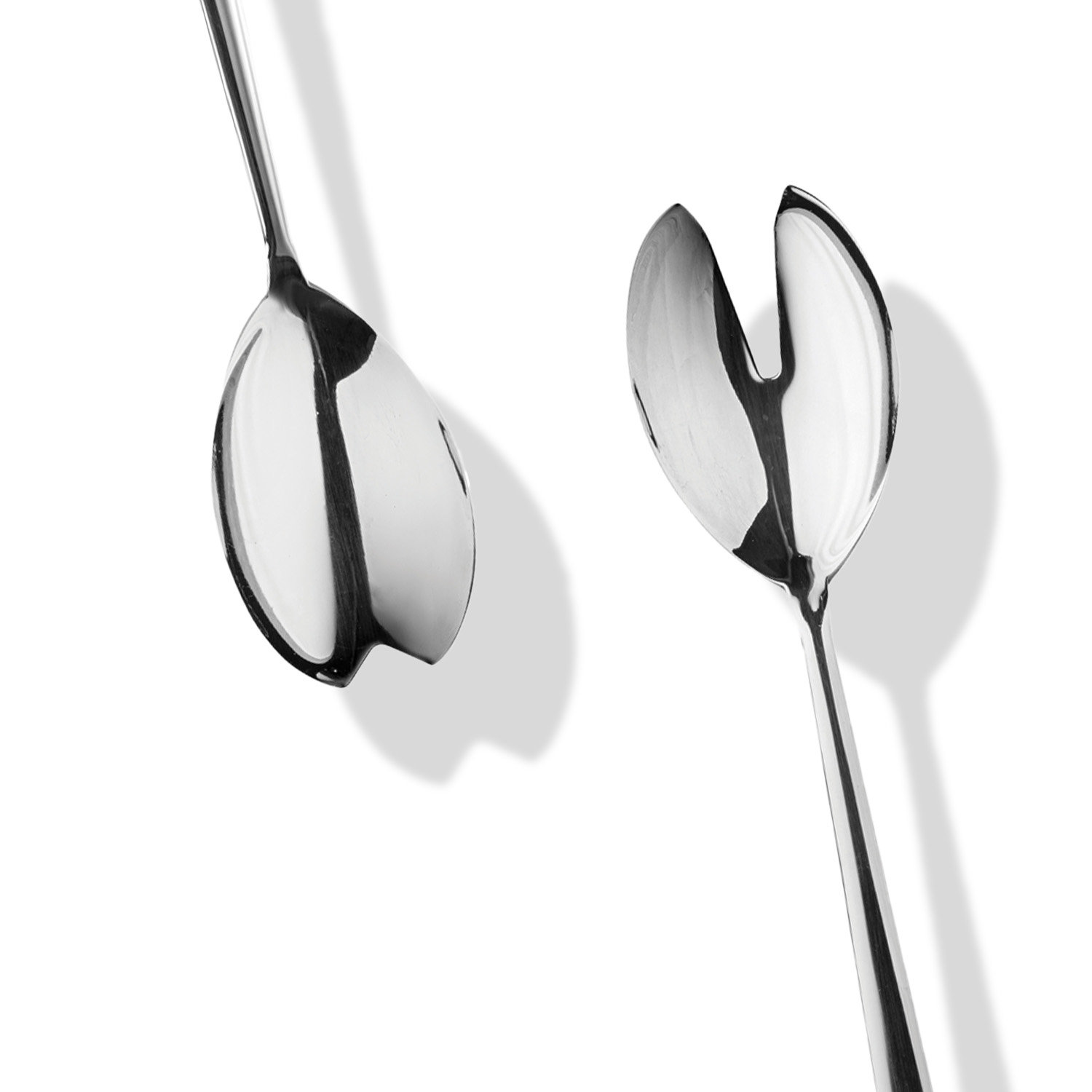 Linea Stainless Steel Salad Servers, Silver