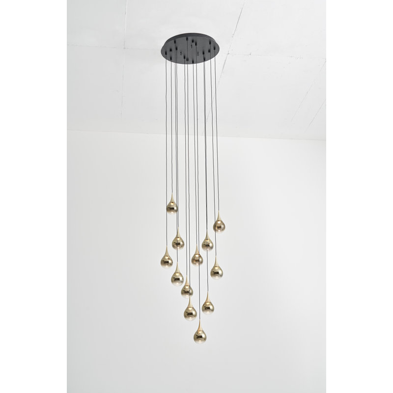 Luminaire suspendu Paopao P12, Or champagne