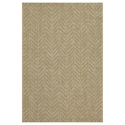 Jute/White 2 Ft. 7 In. X 7 Ft. 3 In. Indoor/Outdoor Area Rug