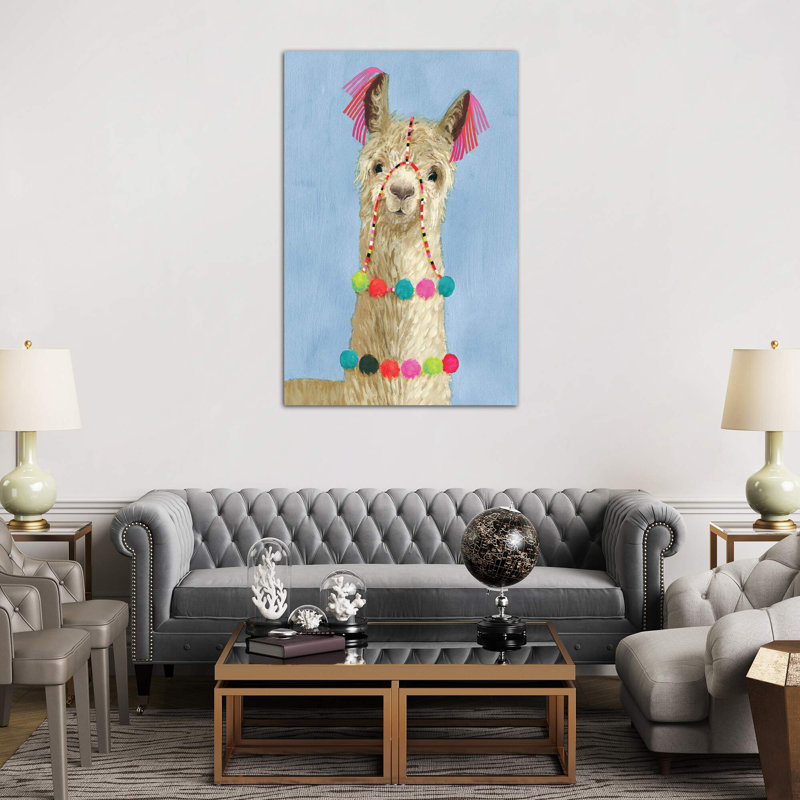 Adorned Llama III by Victoria Borges - Wrapped Canvas Painting
