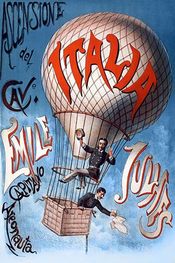 « italien balloon affiche », affiche rétro