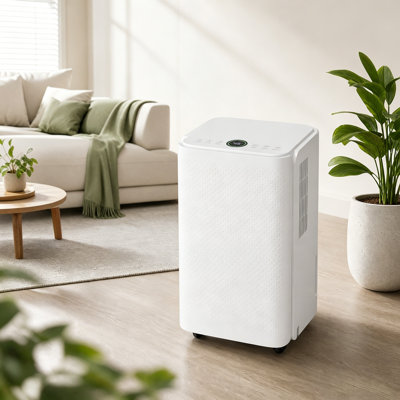 Déshumidificateur intelligent pour toute la maison avec indicateur d'humidité à code de couleur, tuyau de drainage continu et mode de sommeil silencieux
