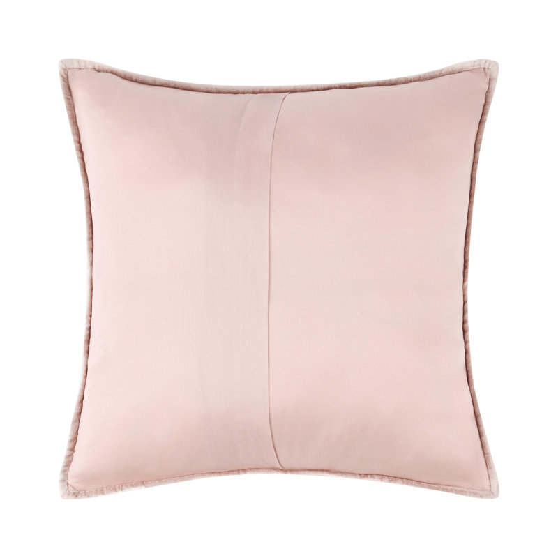 Bari 4-Piece Velvet Rayon Quilt Set, King Quilt + 3 Euro Shams, Pink