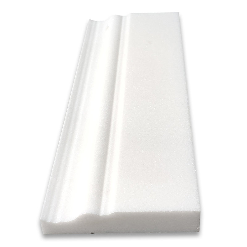 Carreau de marbre blanc 4 po x 12 po