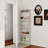 Behind The Door 69" Tall Bookcase with 4 Shelves and 5 hooks, Wall Mounted Space-Saving Narrow storage cabinet for Living Room, Children's Room, Study Room, Kitchen, Corridor-Antique White