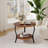 Small Round Coffee Table With Open Storage,23" 2-Tier Coffee Side Tables For Small Space, Accent Centre Table Circle Sofa End Table With Wooden Table Top For Living Room Bedroom