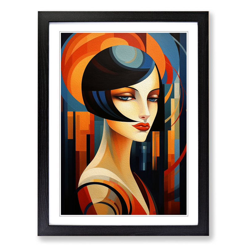 Single Picture Frame Print on Wood, Black Framed, 34cm H x 25cm W