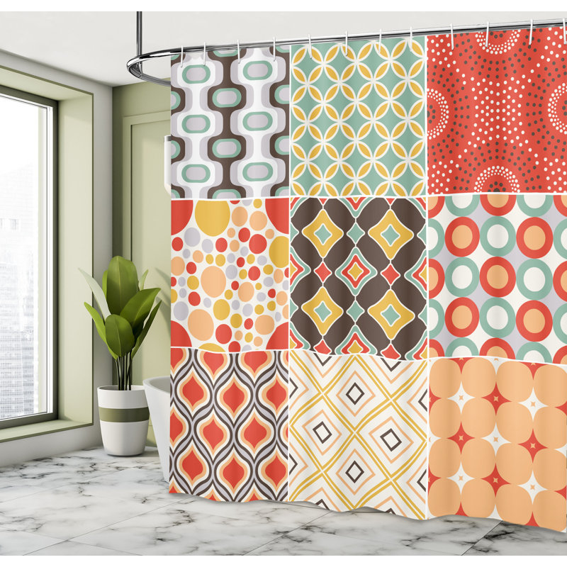 Shower Curtain with Hooks Included, 84" H x 69" W