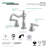 Kingston Brass Heritage Two-Handle 3-Hole Deck Mount Widespread Bathroom Faucet with Brass Pop-Up Drain-11175430
