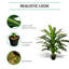 110cm Faux Dracaena Tree in Cement Pot