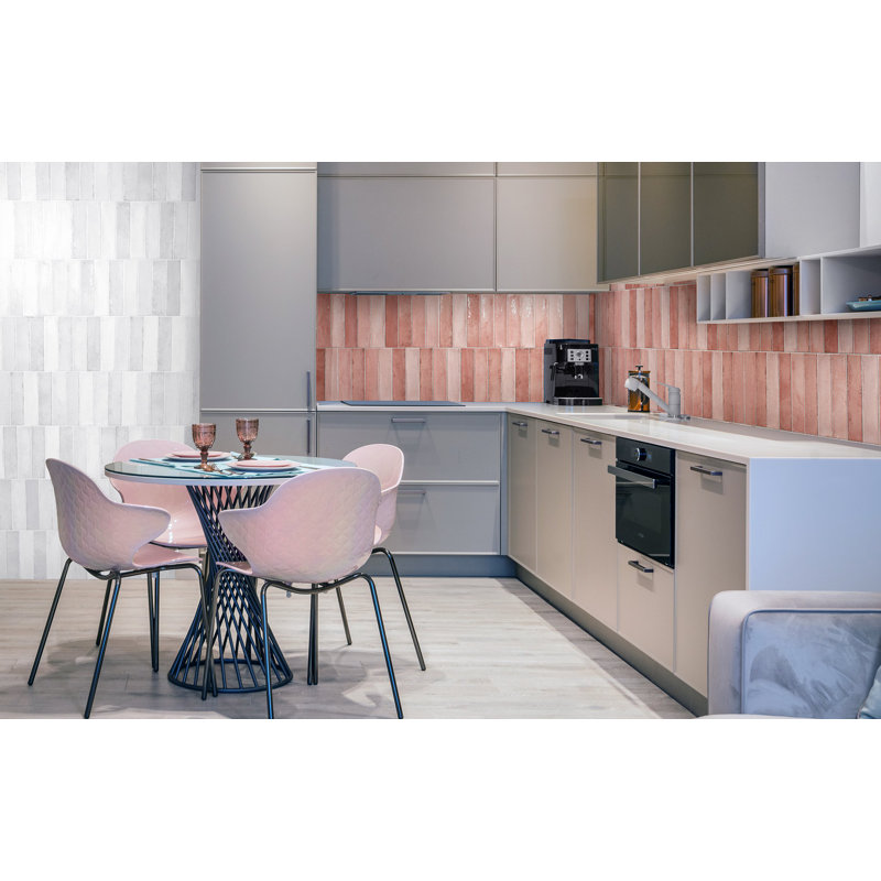 Kimpton 3" x 12" Ceramic Wall Tile, Flamingo