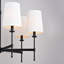 Lustre 6 lumières à abat-jour en acier à intensité variable Ranshaw