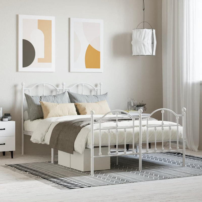 Aquinas Bed, White, Small Double (4')