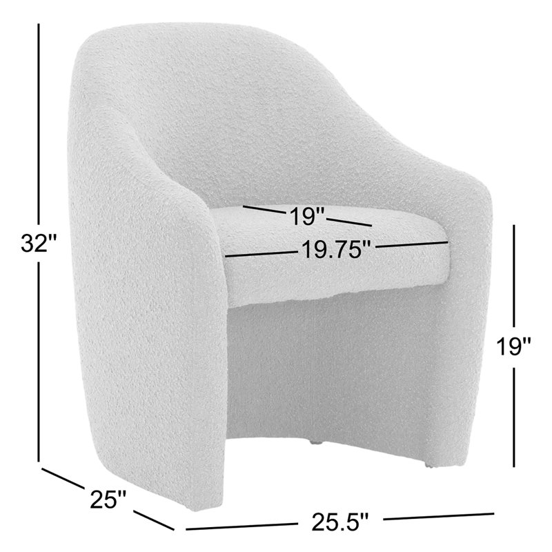 Nora Upholstered Dining Chair, Charcoal Polyester