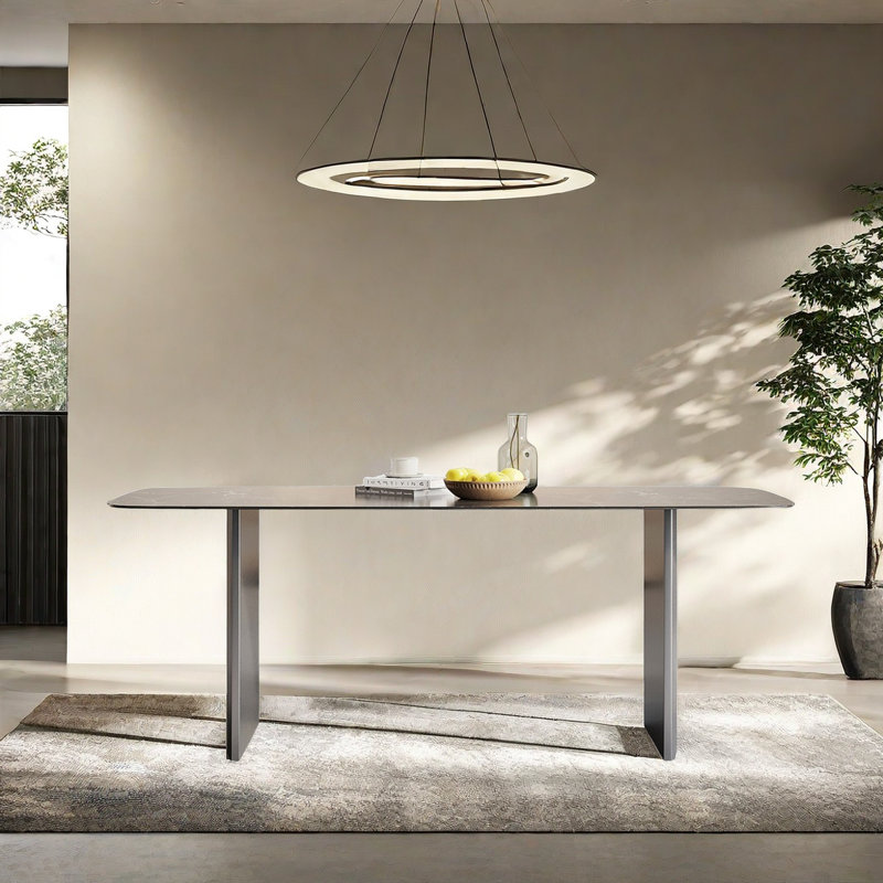 Reynal Metal Base Dining Table, 29.5" H x 55.1" L x 31.5" W