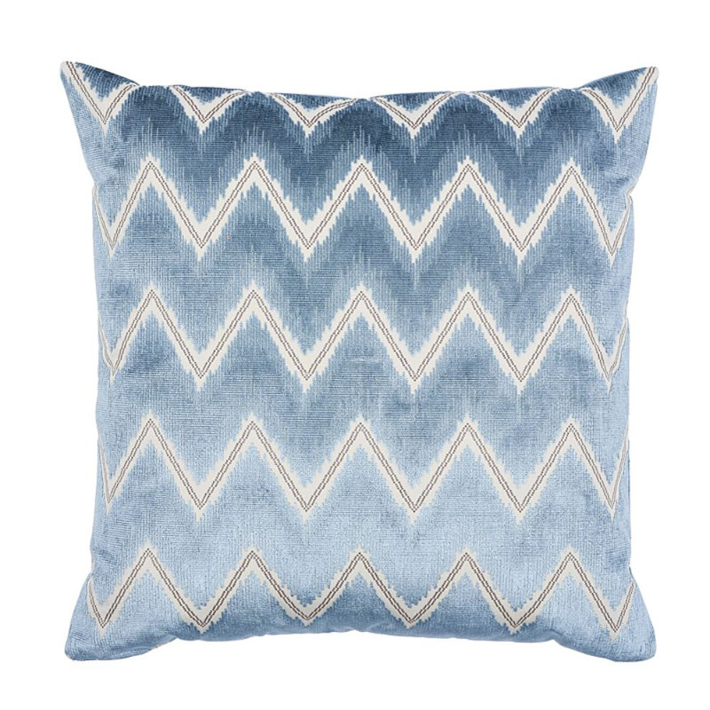 Chevron Velvet Pillow, 18" x 18"