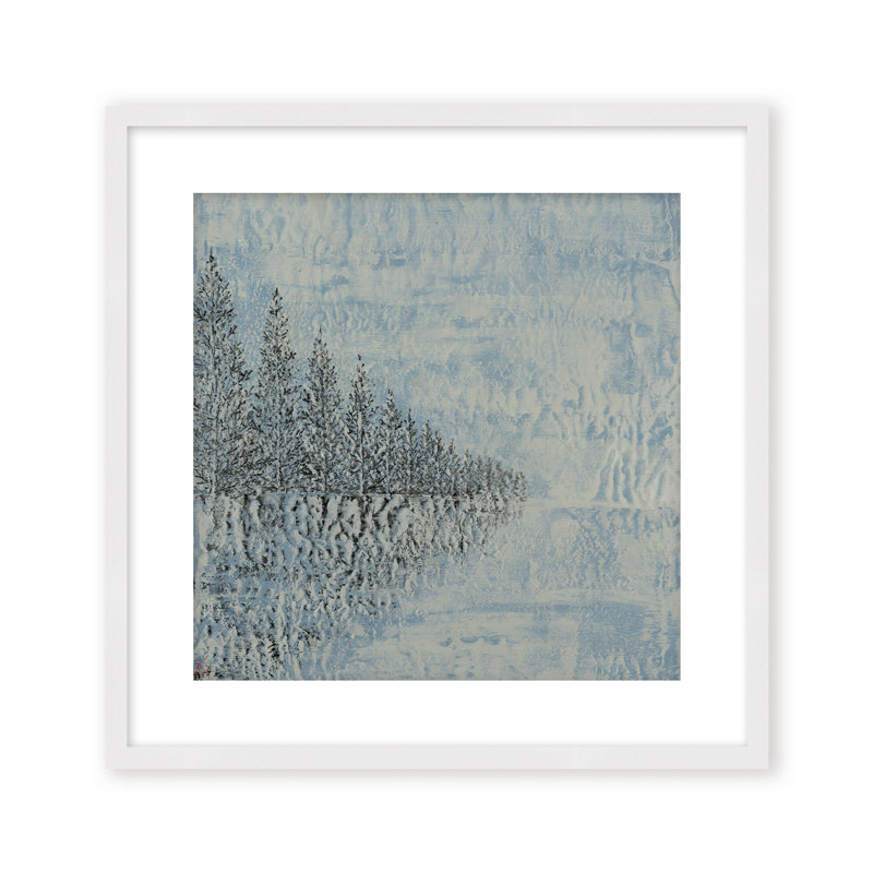 Nature Inspired "Frozen Serenity" Canvas Wall Art By , 12" H x 12" W, Framed Print, Brown
