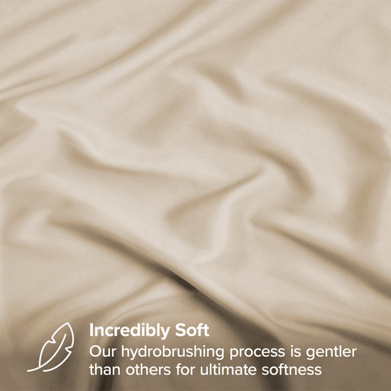 Meliah Microfibre Brushed Fitted Bed Sheet, Super King (6'), Beige