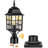Modern Black Lamp Post Light Fixture with Mount Base, Waterproof Exterior Post Lantern Fixture with Tempered Glass