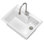 L 30 po x P 22 po x H 13 po à surface solide avec lavabo à encastrer et comptoir blanc