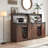 Vehorn 39.4''W Kitchen Sideboard&Farmhouse Coffee Bar Cabinet-1399377577