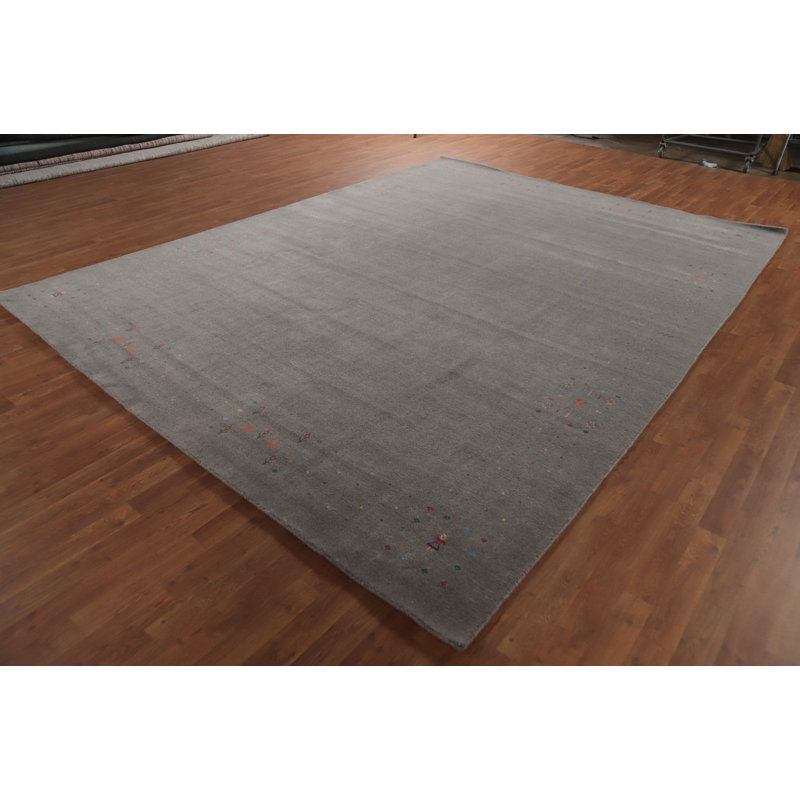 Tapis indien fait à la main de style Gabbeh 9 x 12