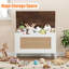 Coffre à jouets en bois, banc de rangement avec charnière de sécurité, banc d'entrée 350 lb, grand coffre à jouets