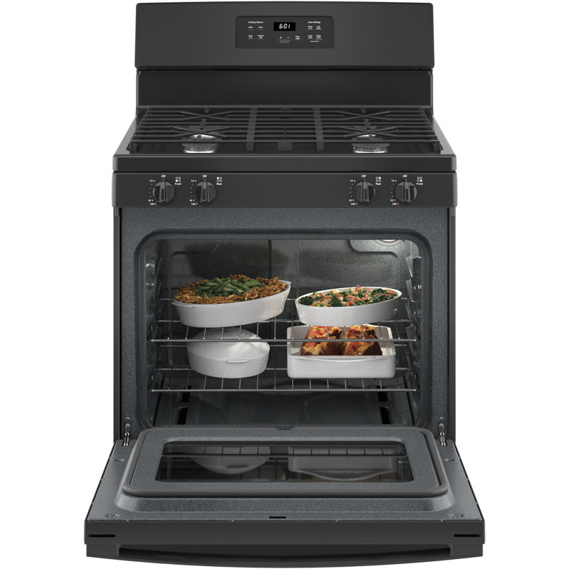 30" 4.8 cu.ft. Freestanding Gas Range, Black