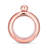 Bangle 3 oz Plastic Flask in Rose Gold