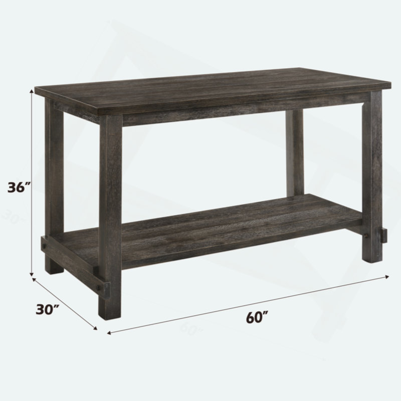 Weathered Gray Finish Counter Height Table