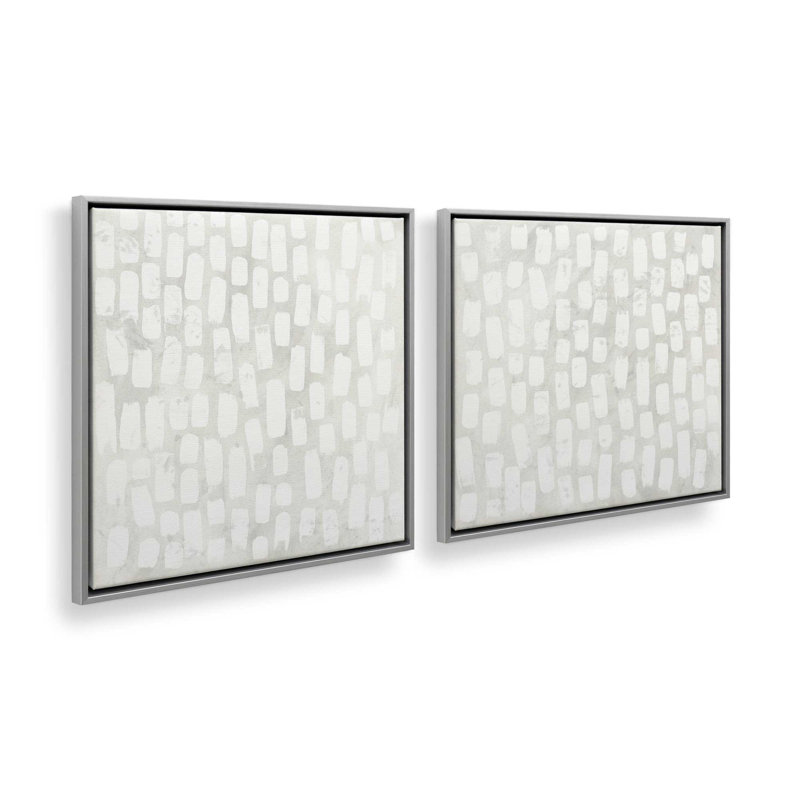 Ensemble de 2 répétitions Airy, H 25 po x l 50 po, Cadre flottant en chrome poli