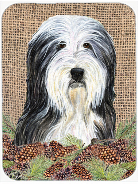 Planche à découper en verre à barbu collie et en pin east urban home