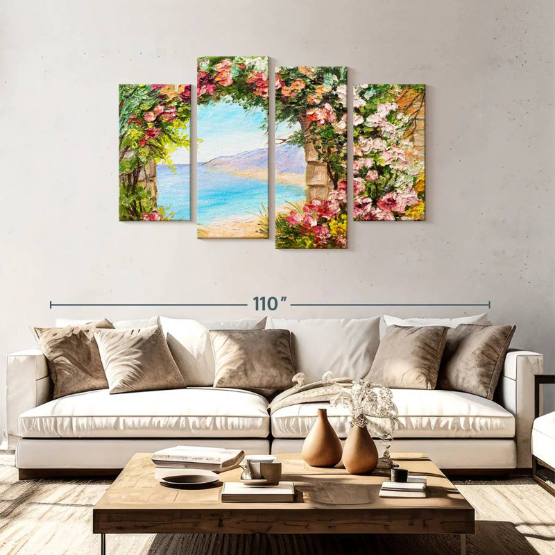 Lilie unique bord de mer, H 48 po x l 75 po