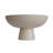 Cole and Grey Ceramic Cream Large Decorative Bowl with Elevated Base