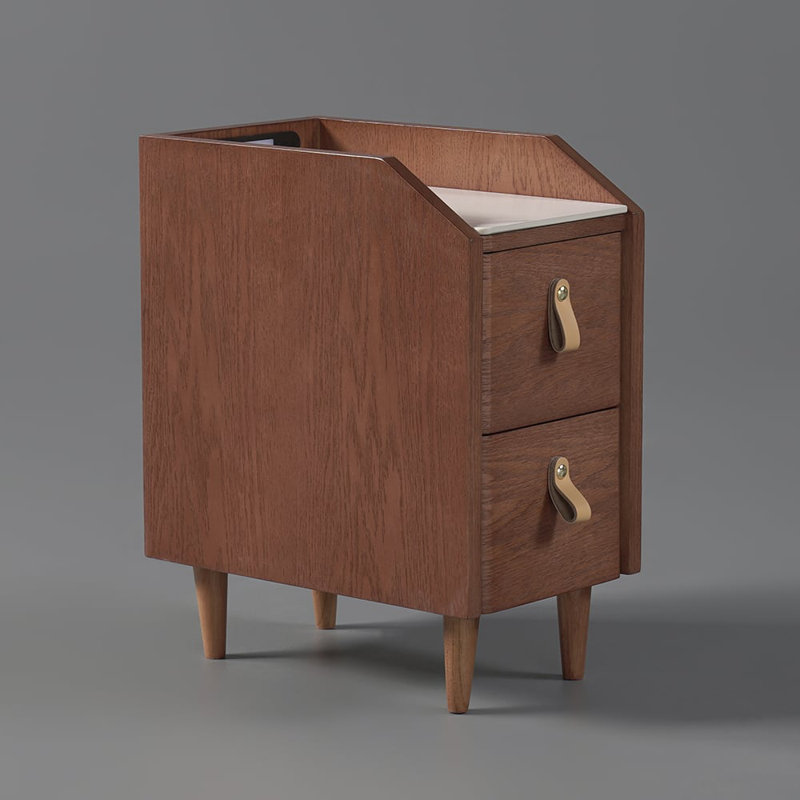 Carlyse 25cm W Manufactured Wood Bedside Table