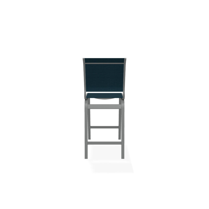 Tabouret de bar 26 po Holna, Graphite texturé, Sunbrella® bleu sarcelle