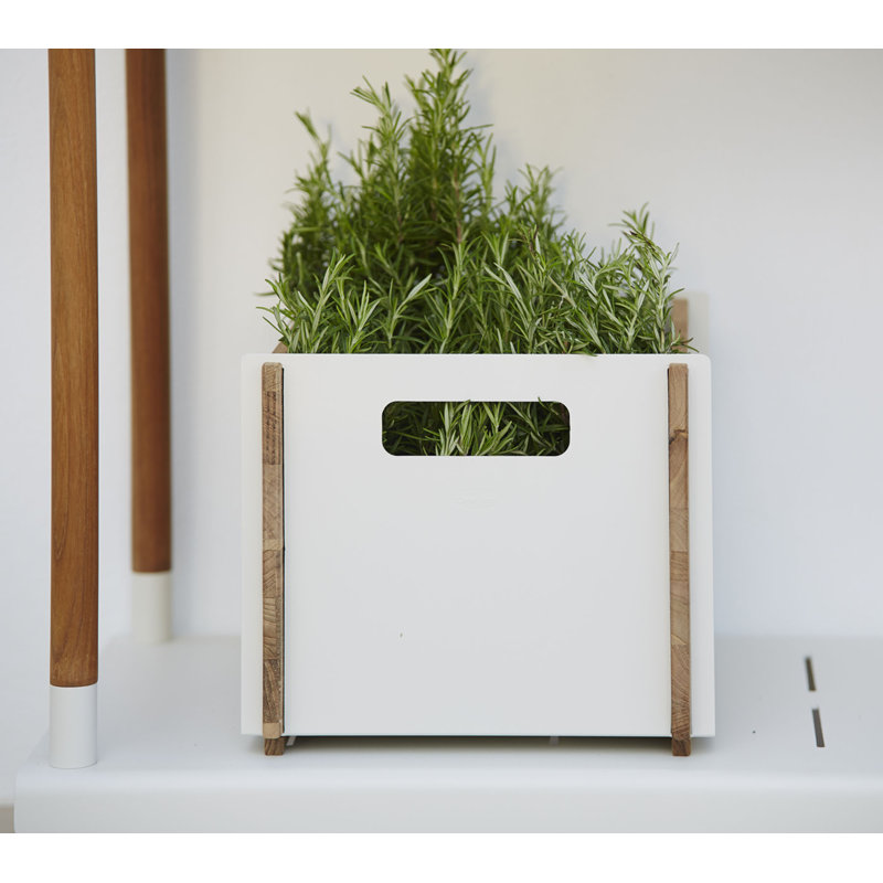 Solid + Manufactured Wood Box, White