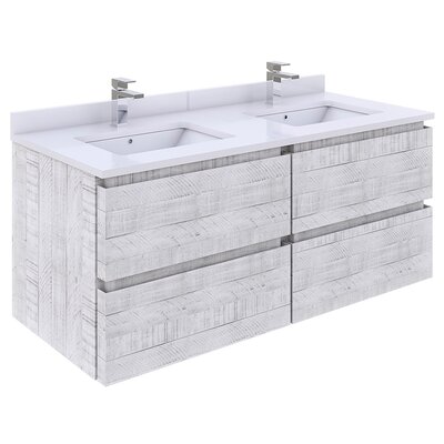 Fresca Formosa 46"" Wall Mounted Double Sink Bathroom Vanity Base Only -  FCB31-2424RWH